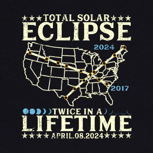 Twice In A Lifetime Solar Eclipse Shirt 2024 Total Eclipse by aminaqabli